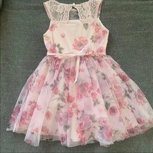 🌸 Zenzi Pink Floral Spring Dress | Size 4/5T | Perfect for Easter & Parties